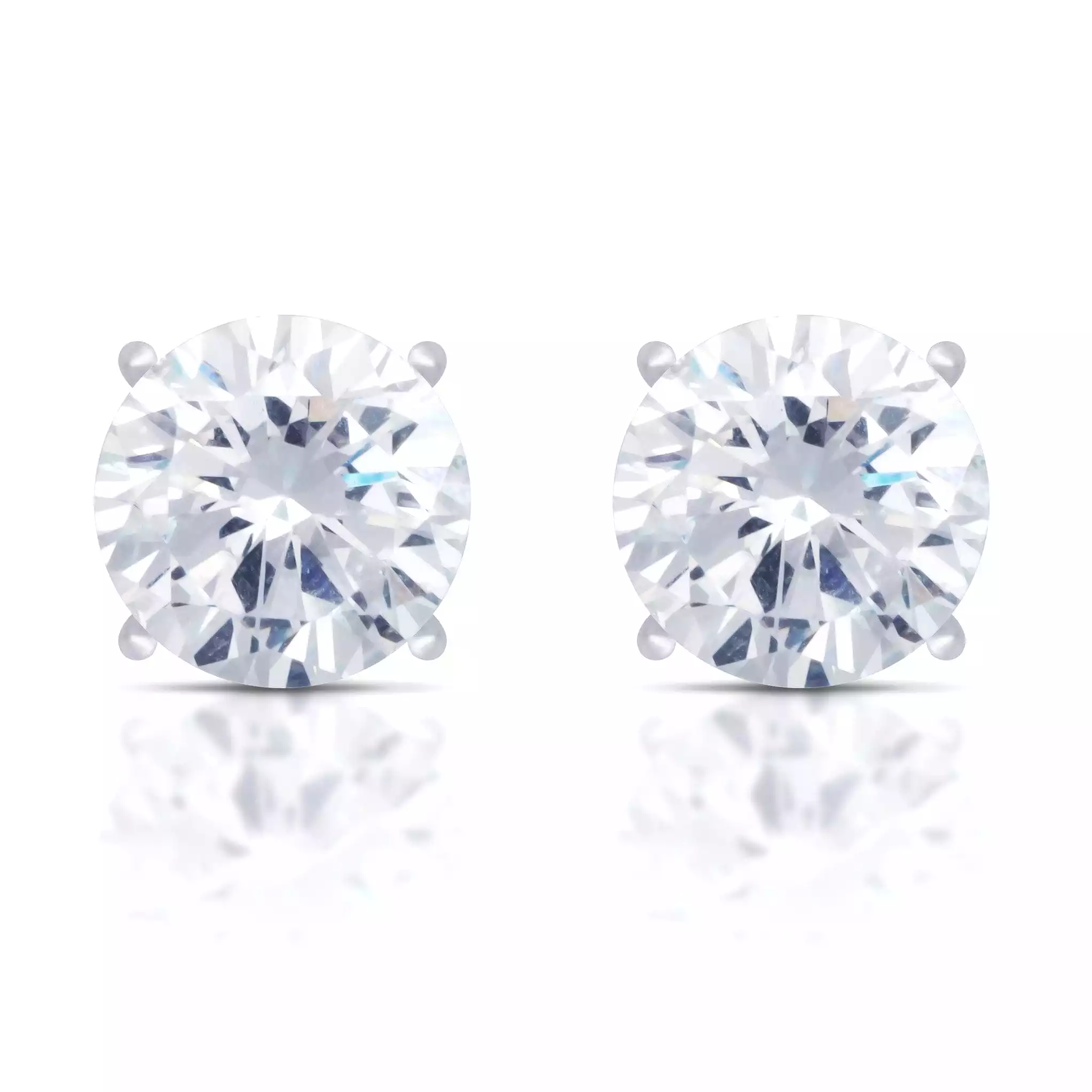 14K & 18K Gold Diamond Stud Earrings Lab Grown