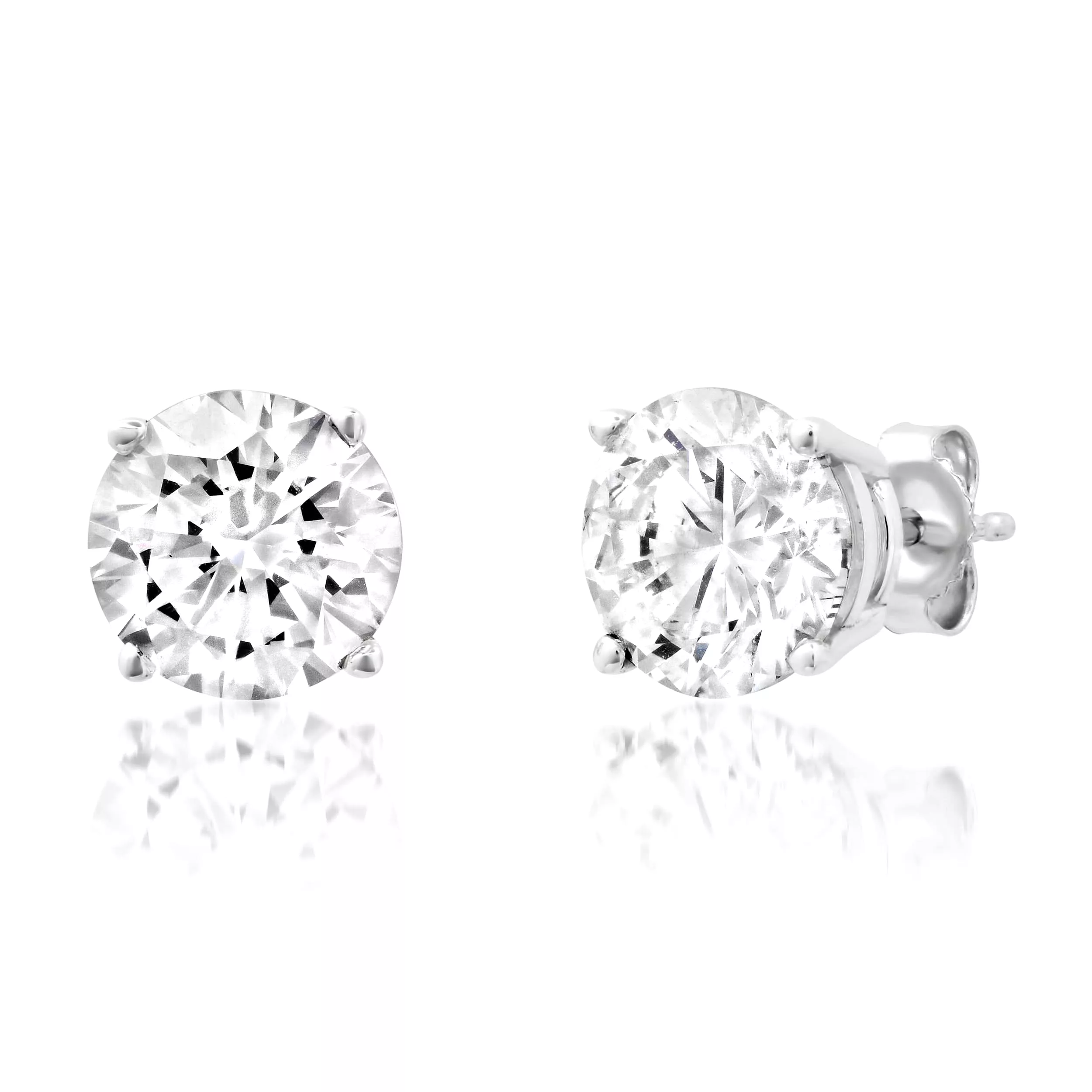 14K & 18K Gold Diamond Stud Earrings Lab Grown