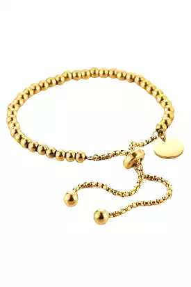 18K Plated Beaded Ball Bracelet