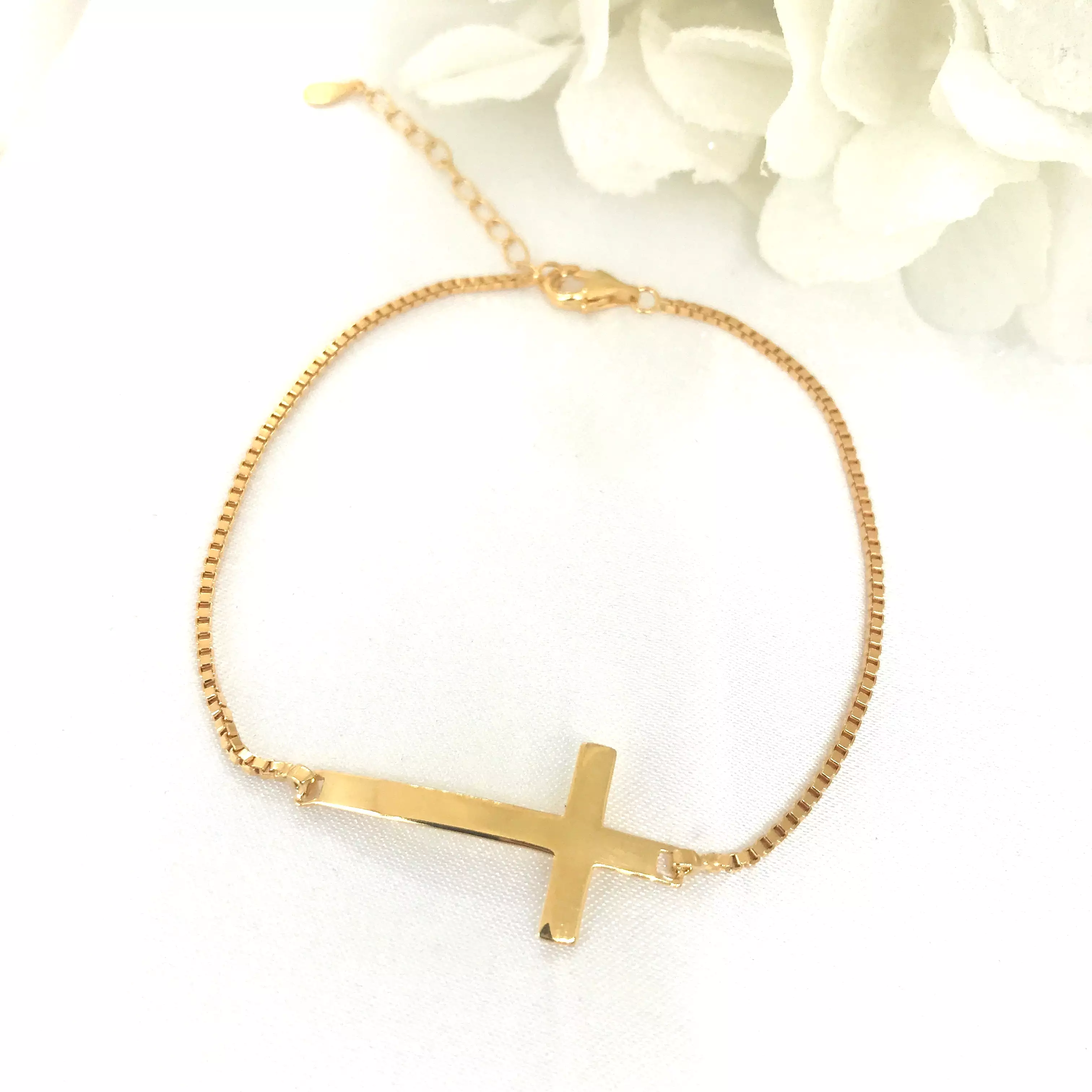 18k/925 Vermeil Cross Bracelet.