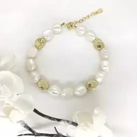 18k/925 Vermeil Freshwater Baroque Pearl Bracelet