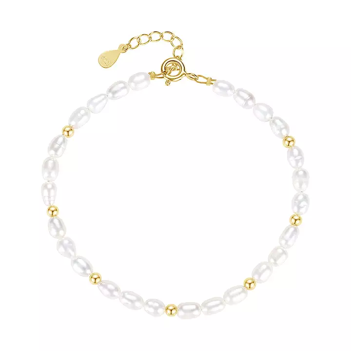 18k/925 Vermeil Freshwater Pearl Bracelet