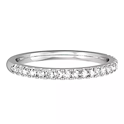 1.8mm Castle Setting Diamond Half Eternity Ring