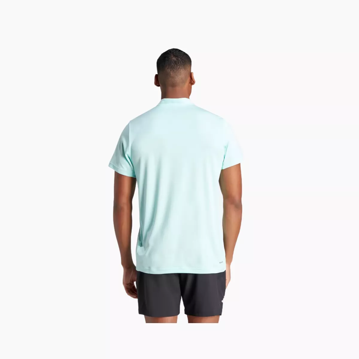 Adidas Club Henley Men's Tennis T-shirt -Semi Flash Aqua