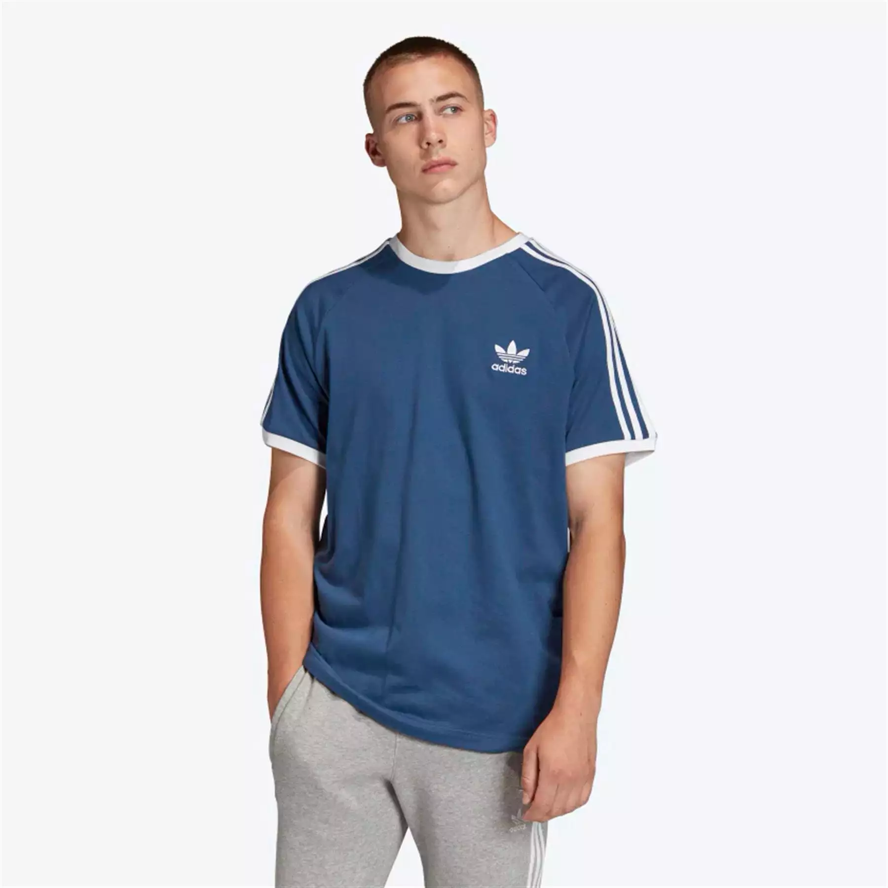 Adidas Men's 3 Stripe Trefoil T-Shirt FM3772