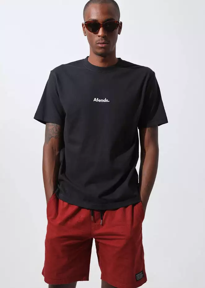 Afends Home Grown Retro Fit Tee Black