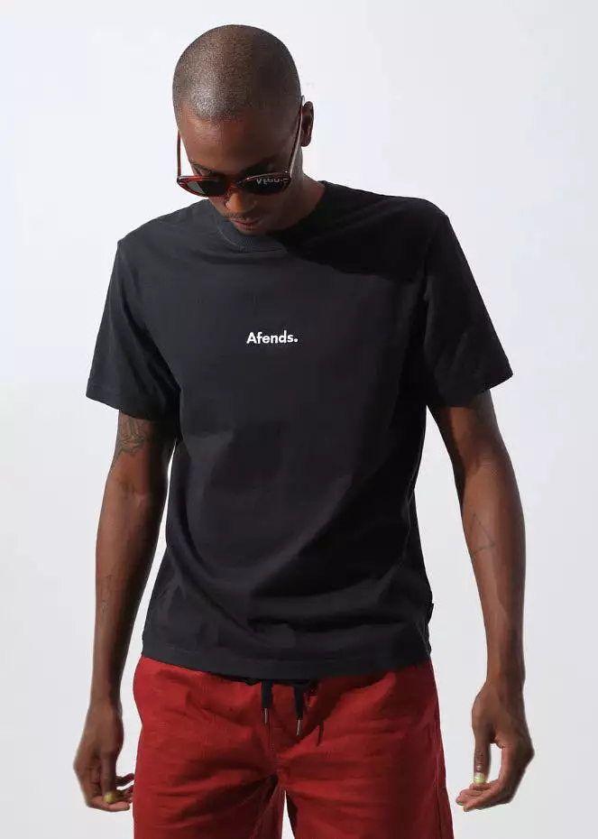 Afends Home Grown Retro Fit Tee Black