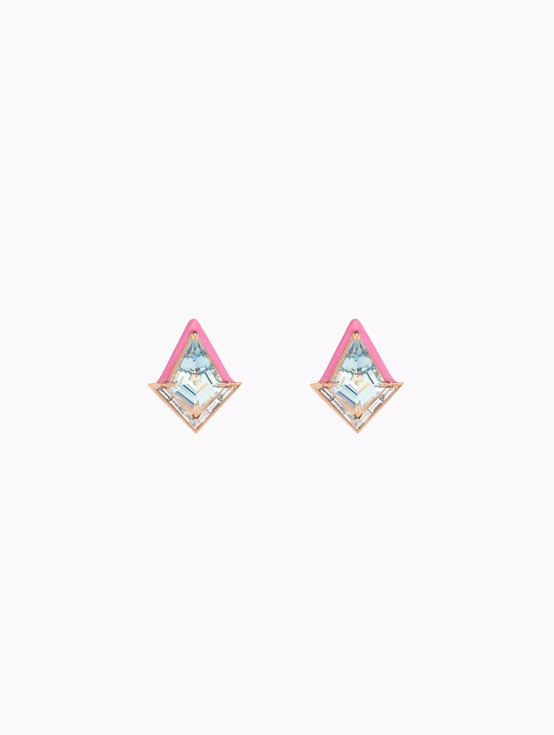 Aquamarine and Diamond Twinkle Studs