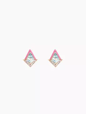 Aquamarine and Diamond Twinkle Studs