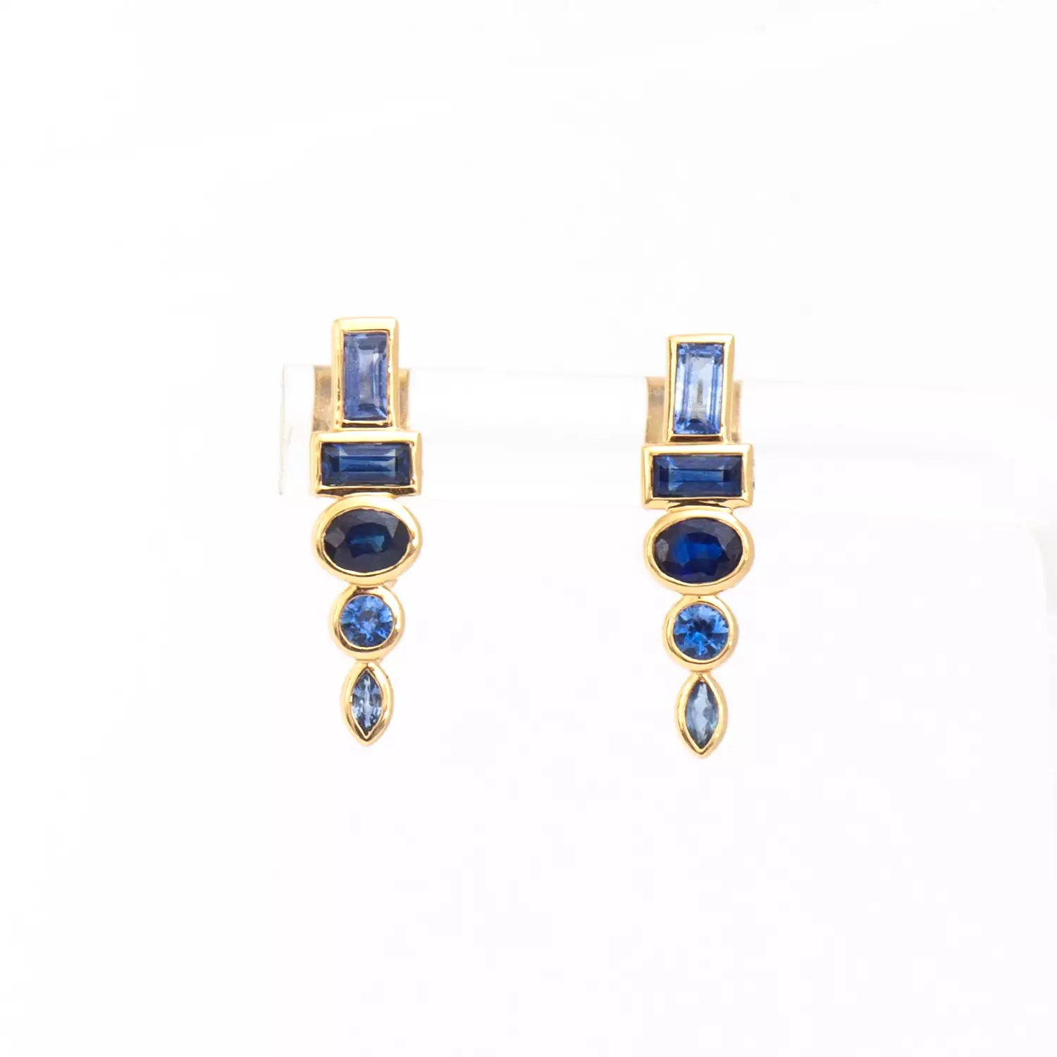 Blue Sapphire Totem Studs