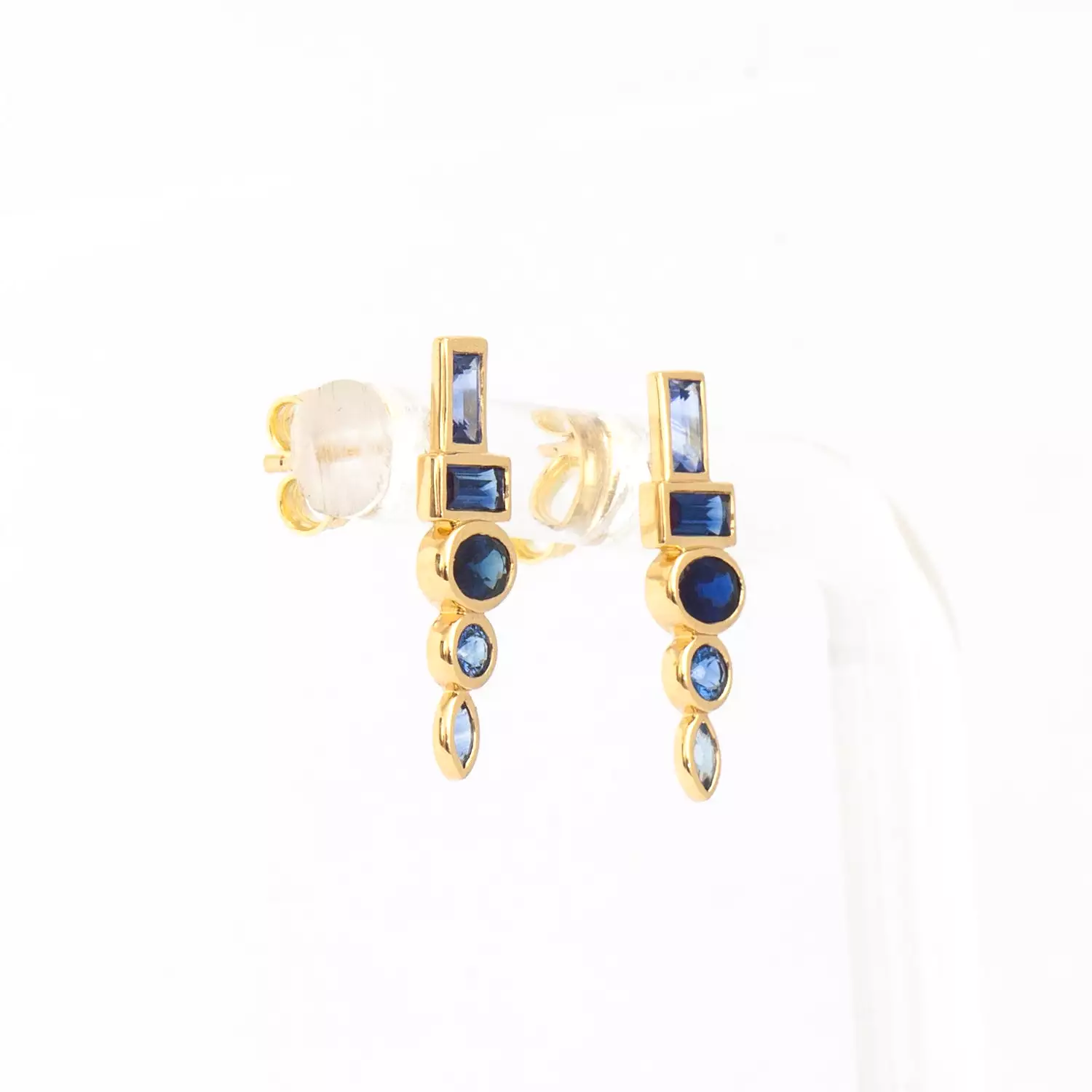 Blue Sapphire Totem Studs