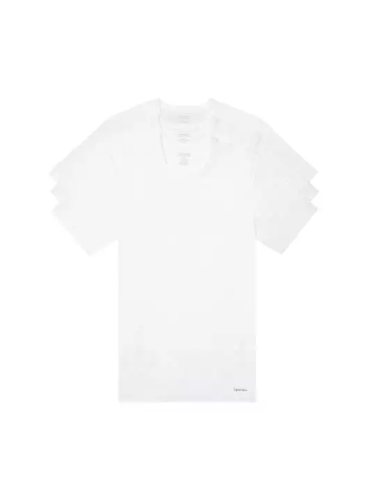 Calvin Klein 100% Cotton Classic Fit Crew Neck T-Shirt 3-PACK