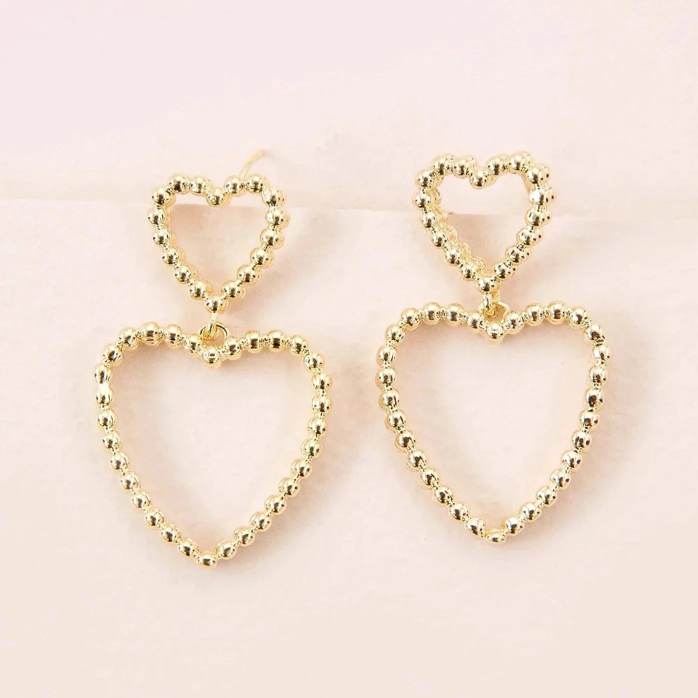 Cara Heart Drop Earrings