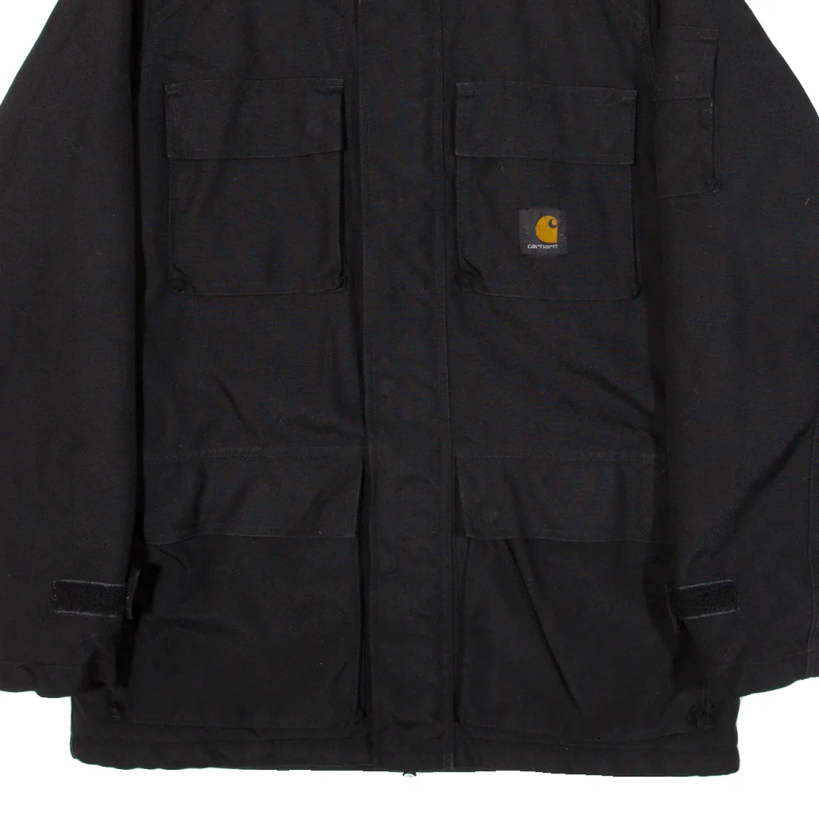 CARHARTT Motorcycle Quilted Lined Mens Jacket Black Nylon S