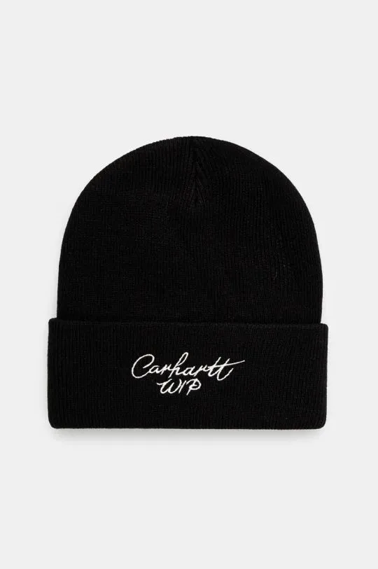 Carhartt WIP beanie Signature Beanie black color I033844.K02XX