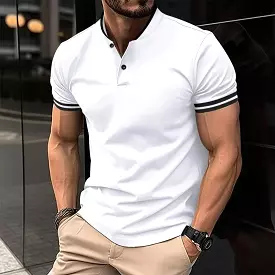 Casual Short-Sleeved Men Polo Shirt