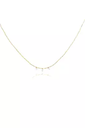 Celeste 3 Floating Diamond Necklace in Yellow Gold