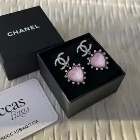 Chanel CC Heart Earrings