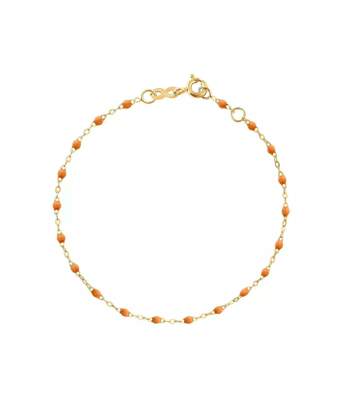 Classic 17cm Bracelet in 18K Yellow Gold & Caramel