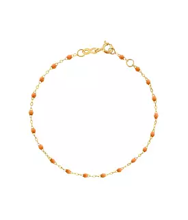 Classic 17cm Bracelet in 18K Yellow Gold & Caramel