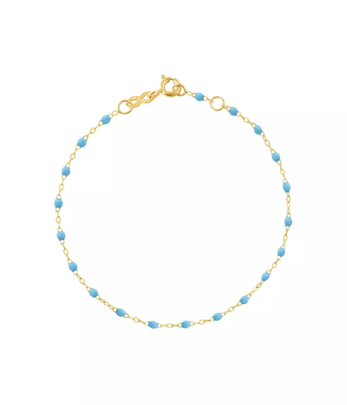 Classic 17cm Bracelet in 18K Yellow Gold & Turquoise