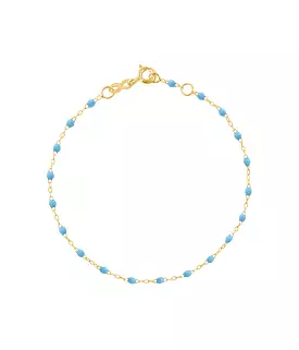 Classic 17cm Bracelet in 18K Yellow Gold & Turquoise