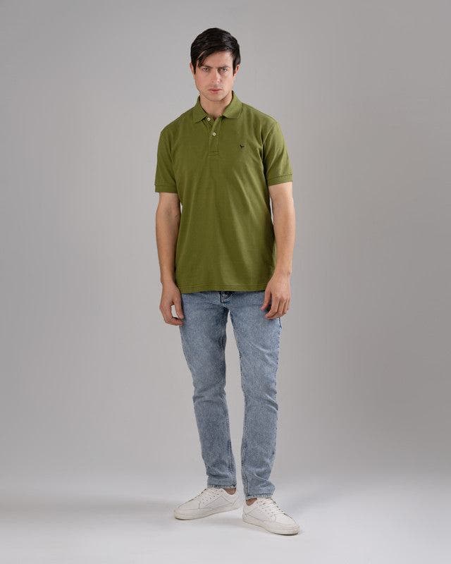 CLASSIC FIT PIQUE POLO SHIRT - KHAKI