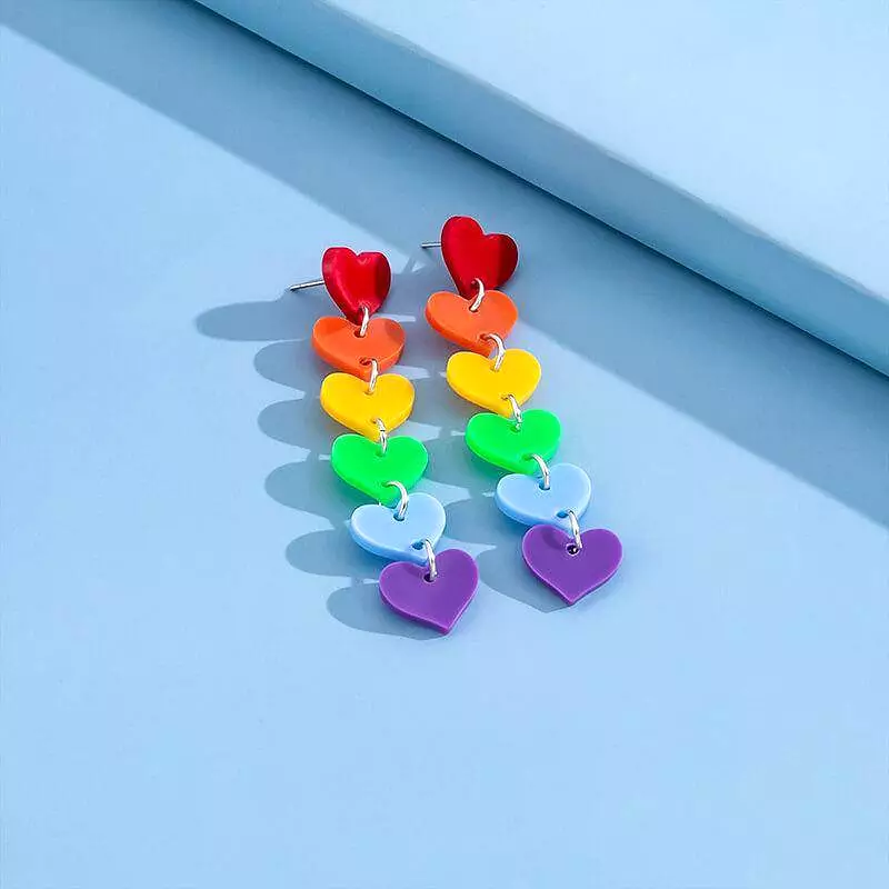 Colorful Heart Earrings