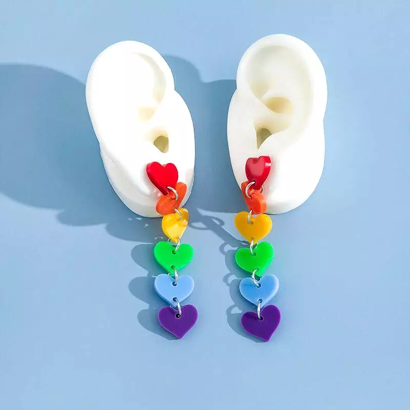 Colorful Heart Earrings