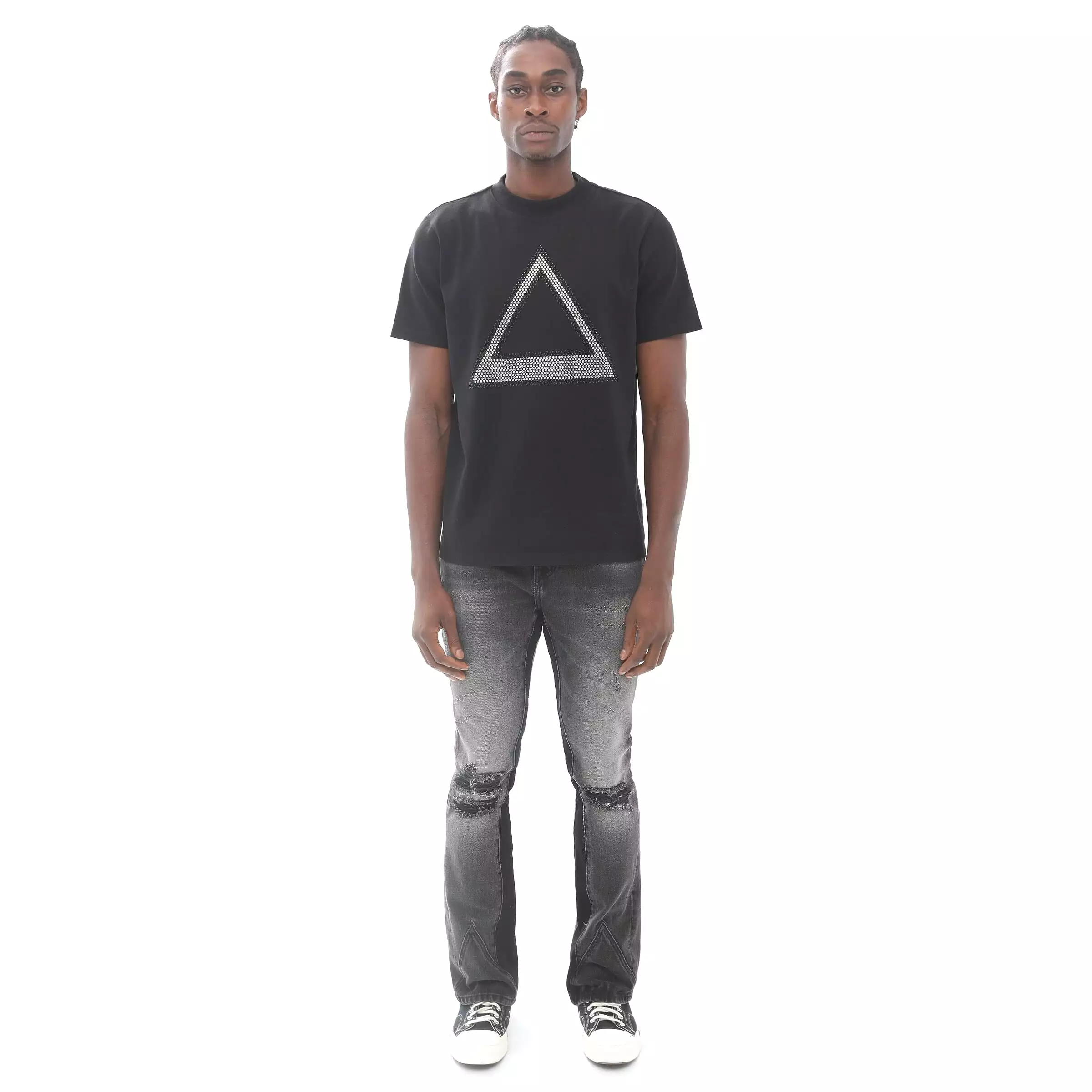 Crystal Triangle Logo Tee (Black) /D17