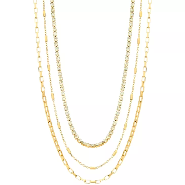 Diamond Strand Layered Chain Necklace