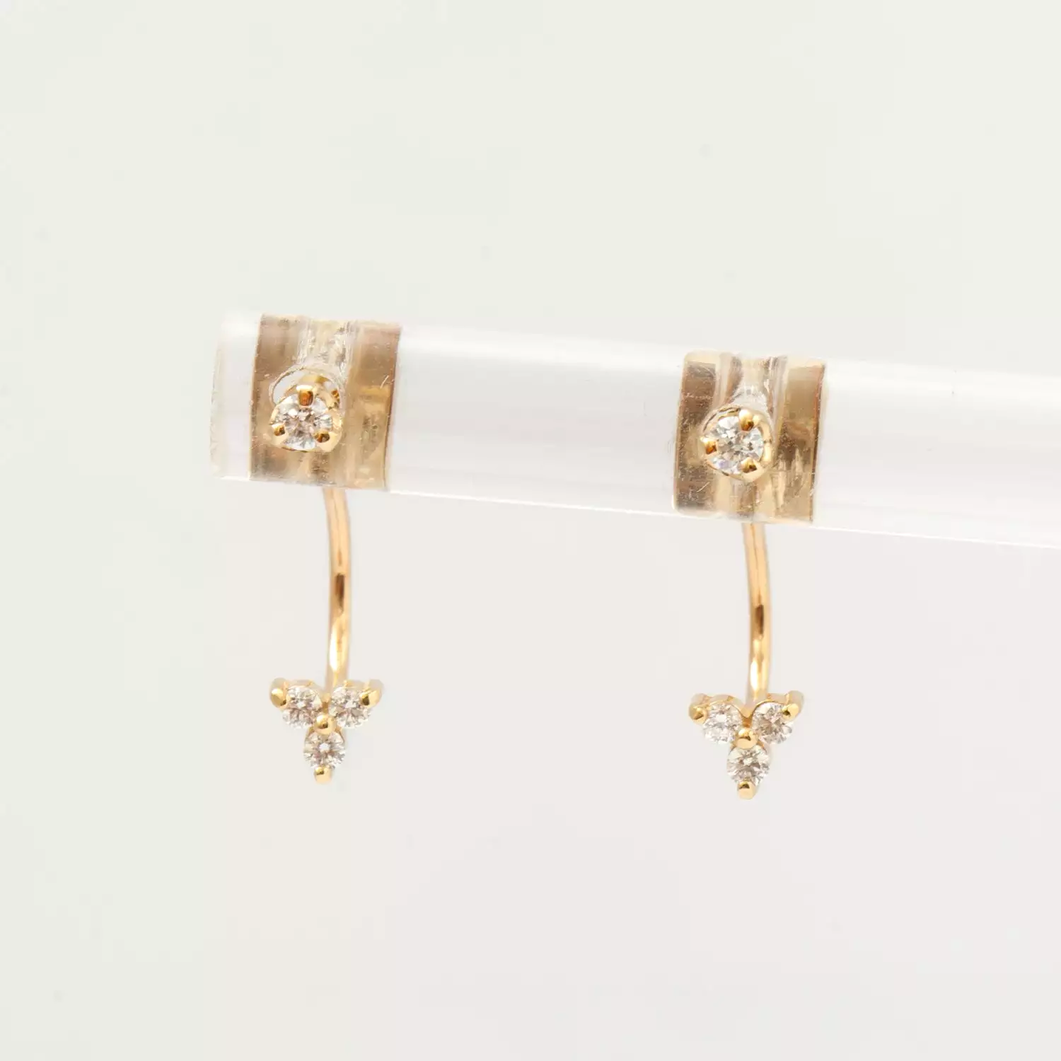 Diamond Studs with Diamond Trio Jacket