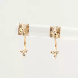 Diamond Studs with Diamond Trio Jacket