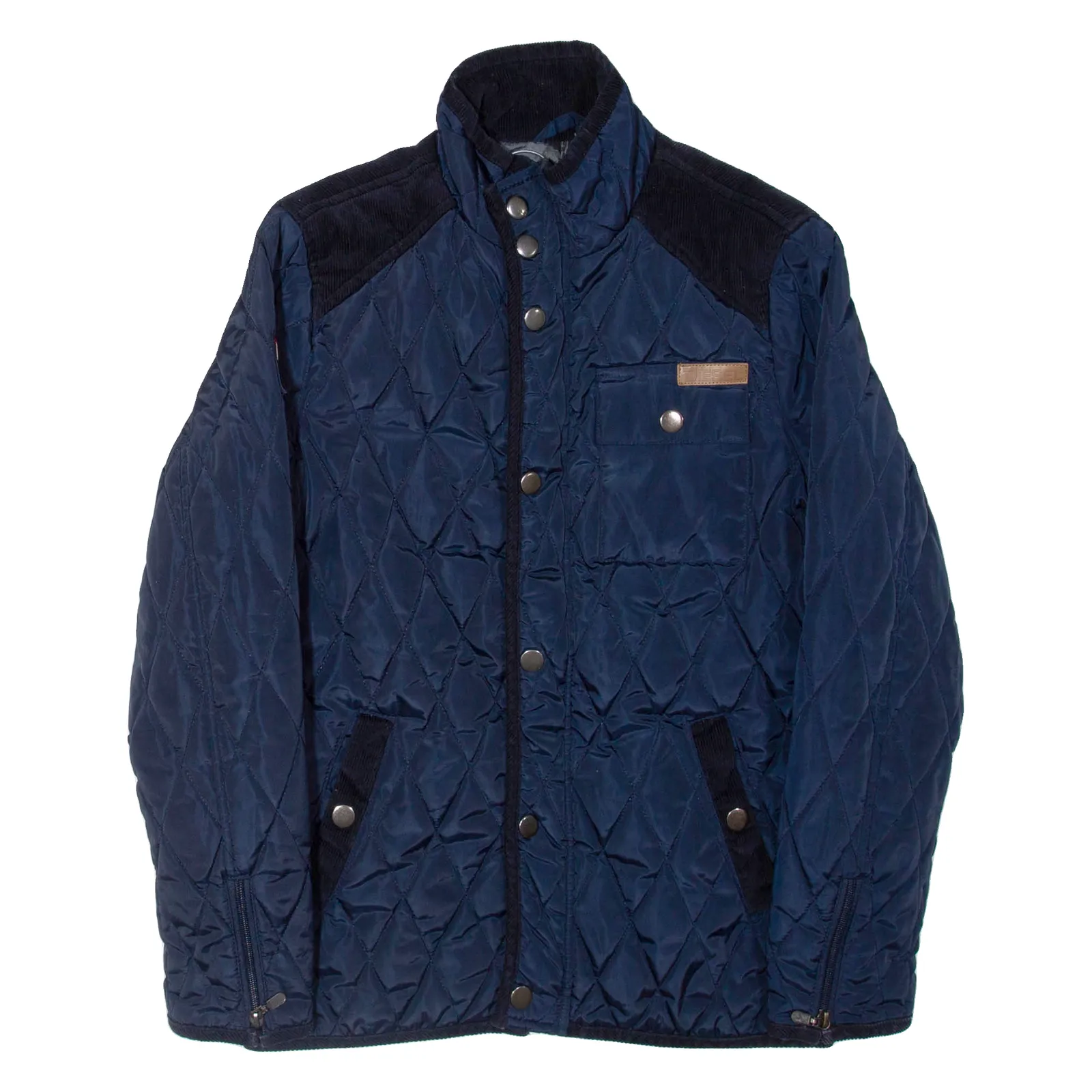 DIESEL Mens Quilted Jacket Blue Nylon S