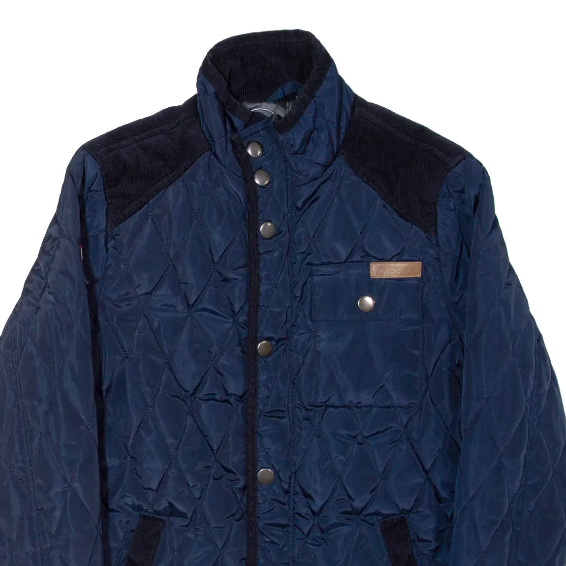 DIESEL Mens Quilted Jacket Blue Nylon S