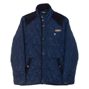 DIESEL Mens Quilted Jacket Blue Nylon S