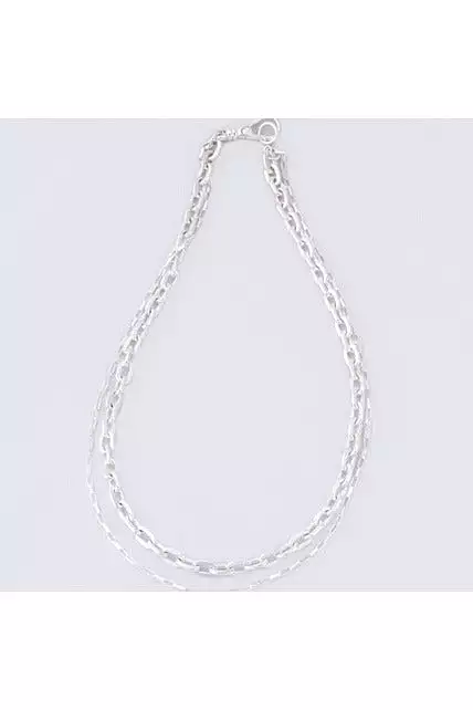 Double Chain Necklace - Sterling Silver