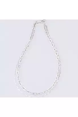 Double Chain Necklace - Sterling Silver