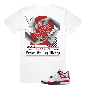 Dream By Any Means Tee (Wte/Red/Blk)