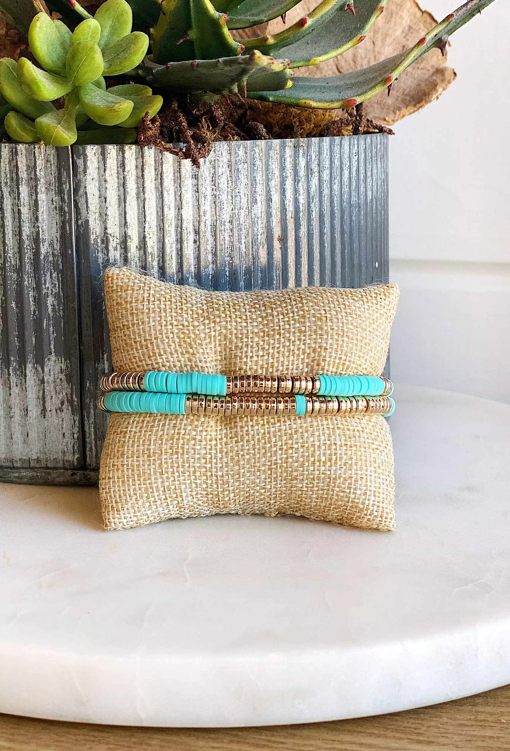 Finishing Touch Bracelet Set in Turquoise