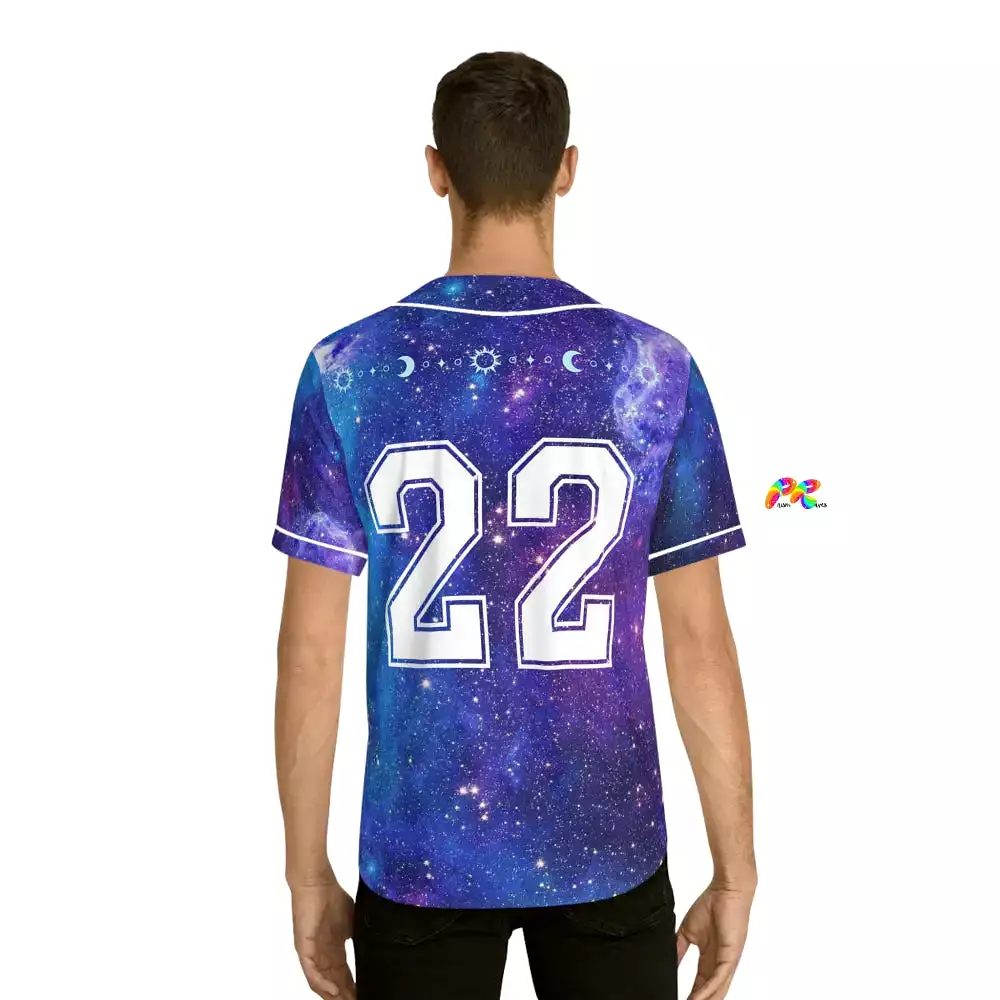 Galaxy Moon Men's Baseball Jersey