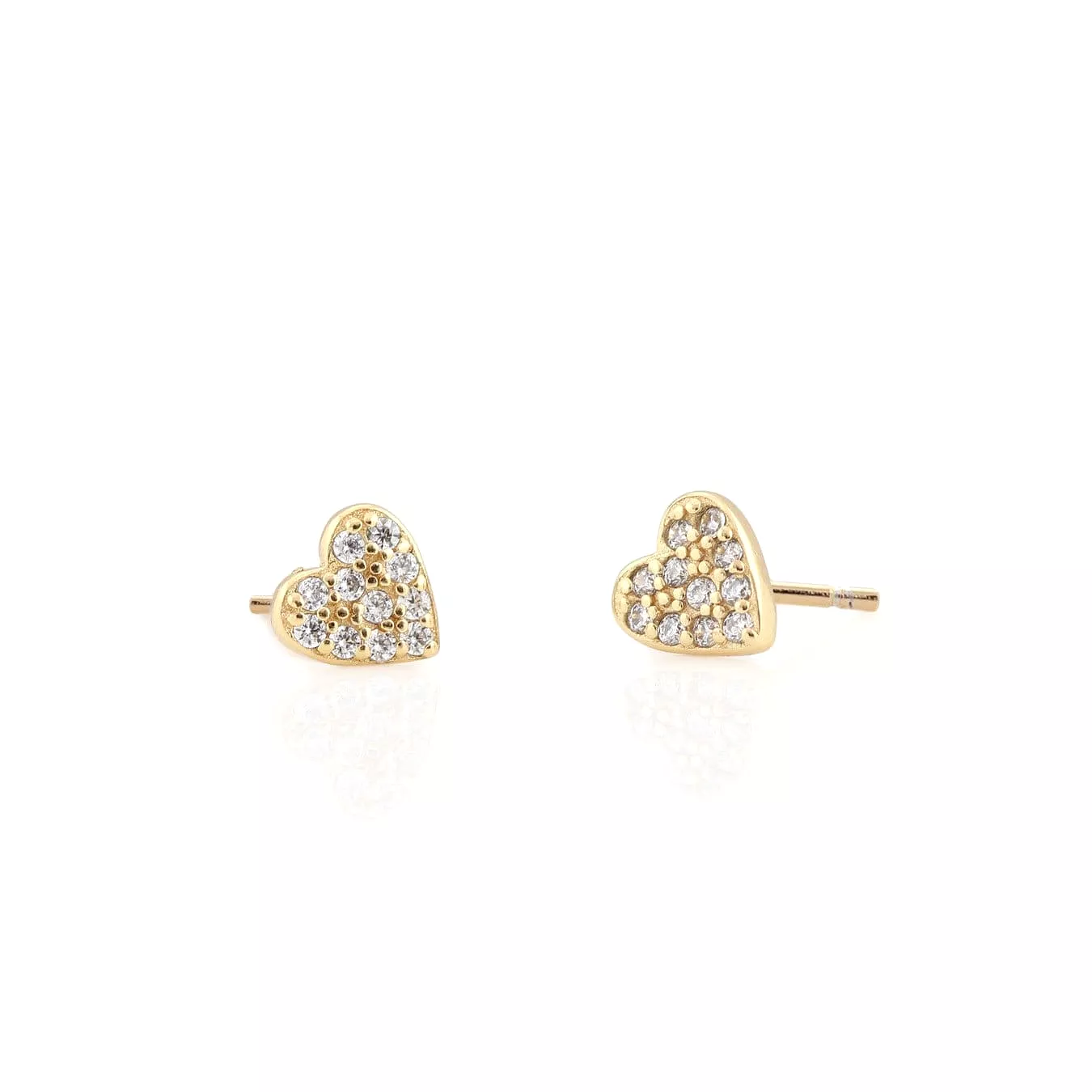 Heart Crystal Stud Earrings