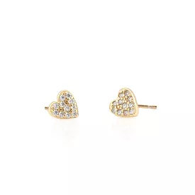 Heart Crystal Stud Earrings