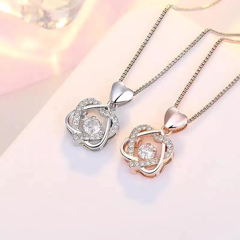 Heart Necklace Hexagram Beating Necklace For Women Design Pendant Necklace S329164