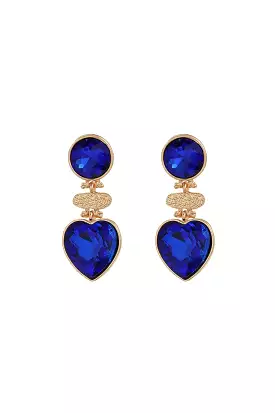 HEART OF THE OCEAN EARRINGS BLUE