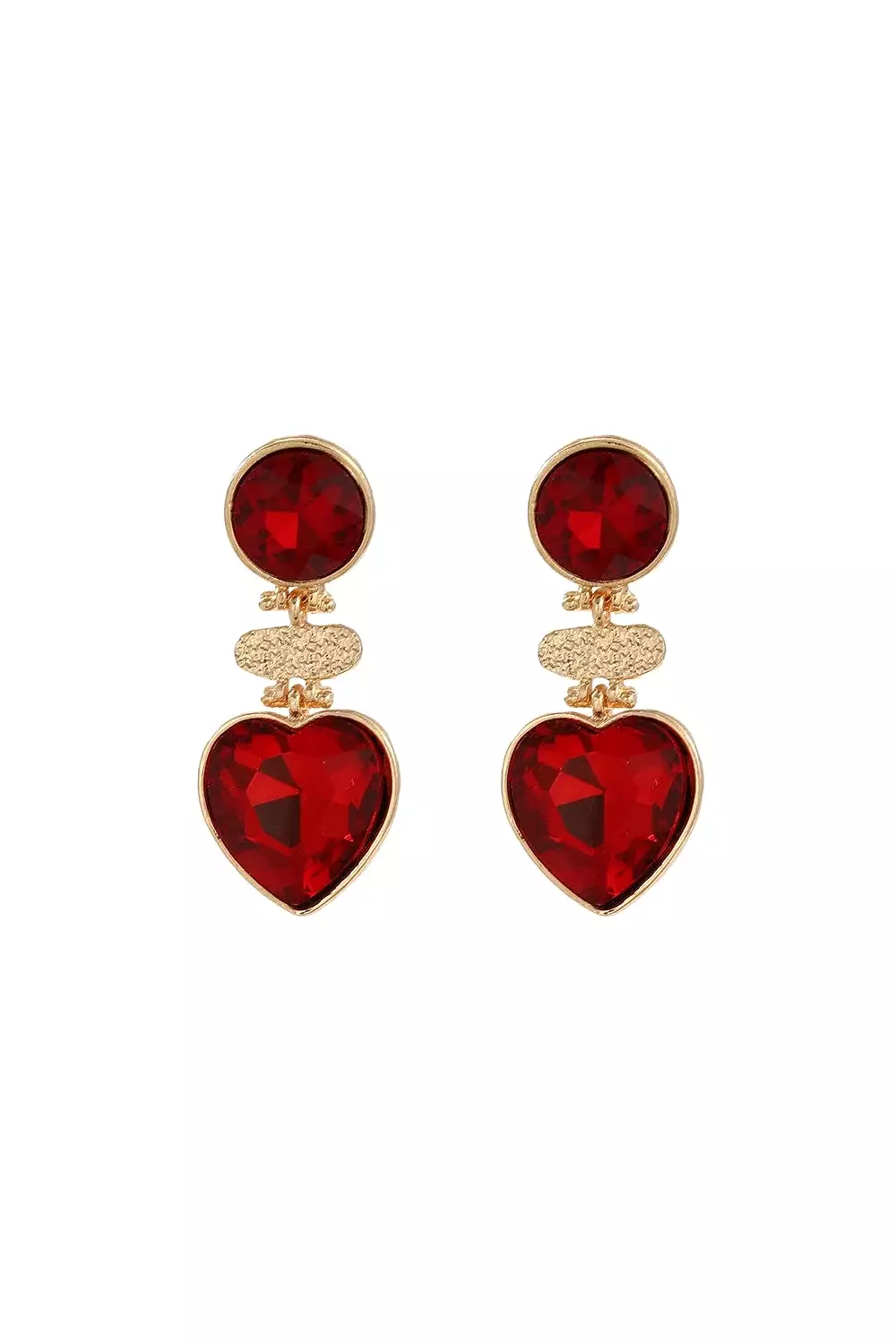 HEART OF THE OCEAN EARRINGS RED