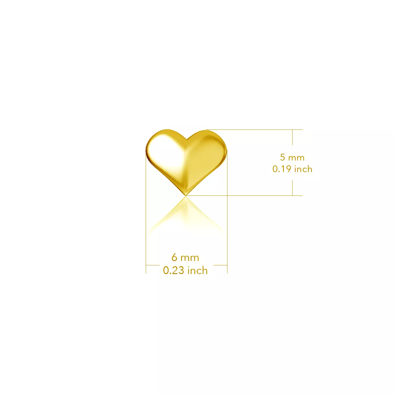 Heart Post Earrings - Gold Plated