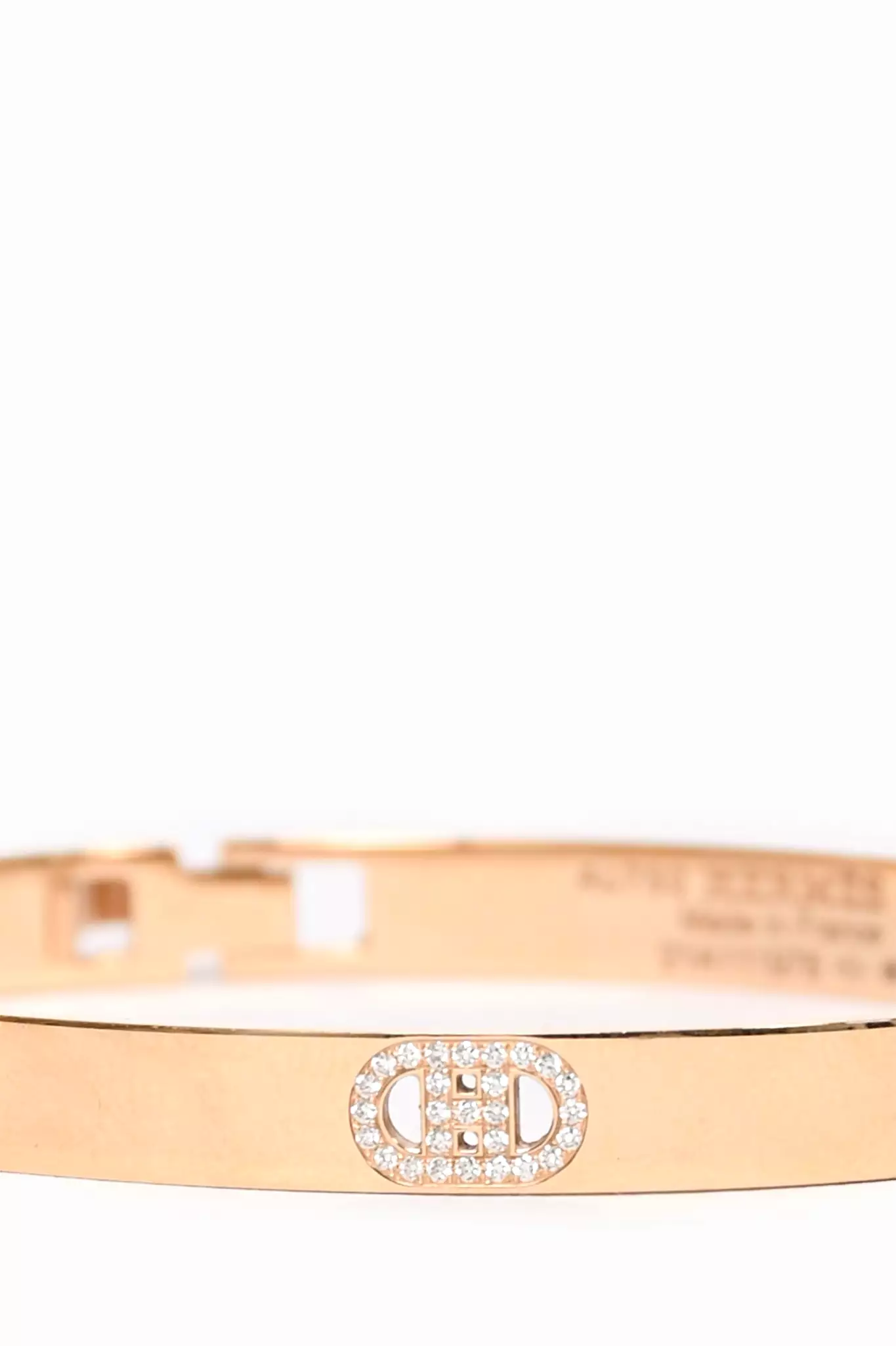 Hermes 18K Diamond H D'Ancre Bracelet (Small Model)