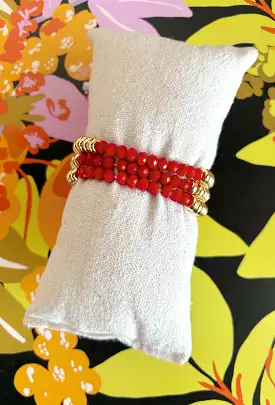 High Standards Bracelet Set in Red