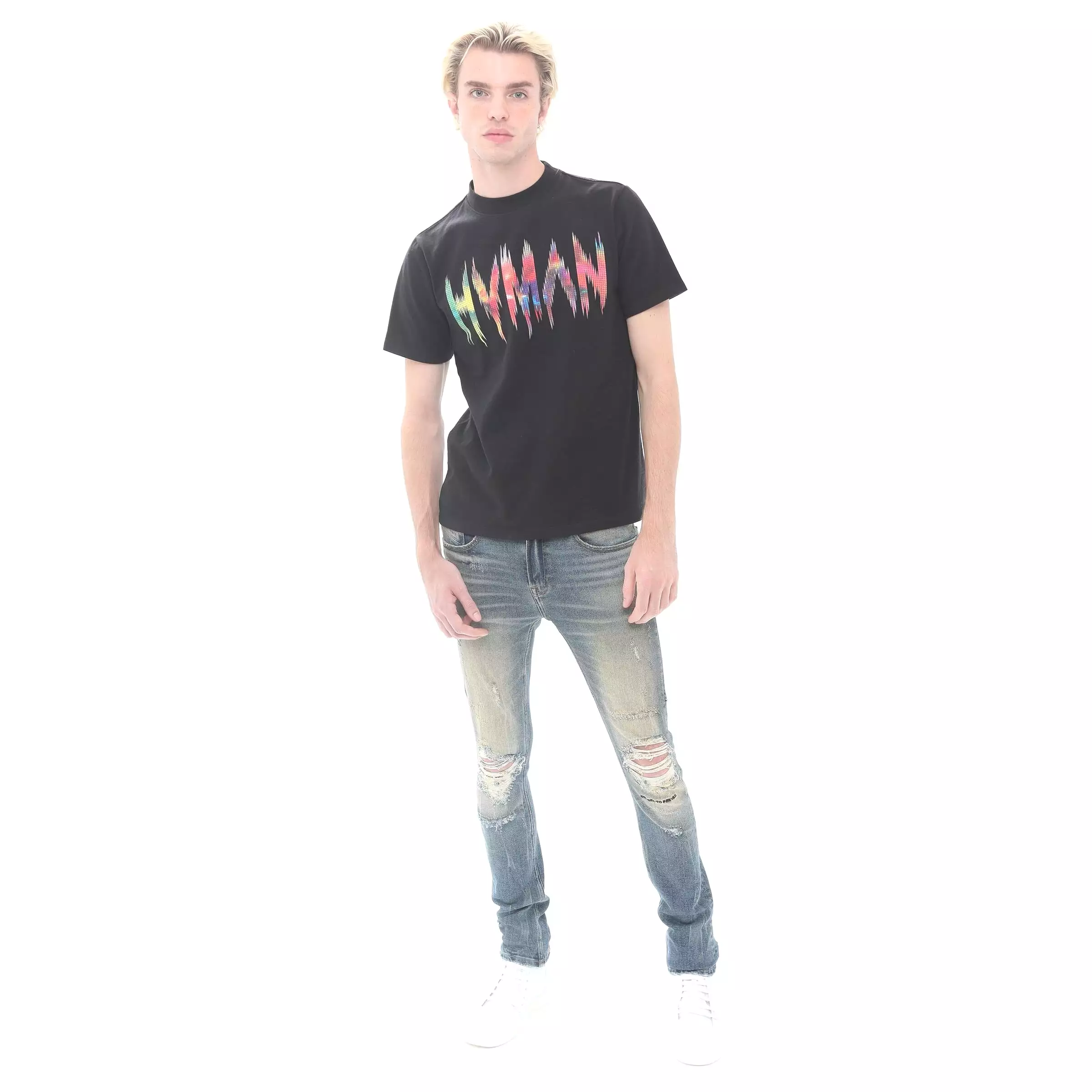 HVMAN Frequency Tee (Blk/Multi) /D17